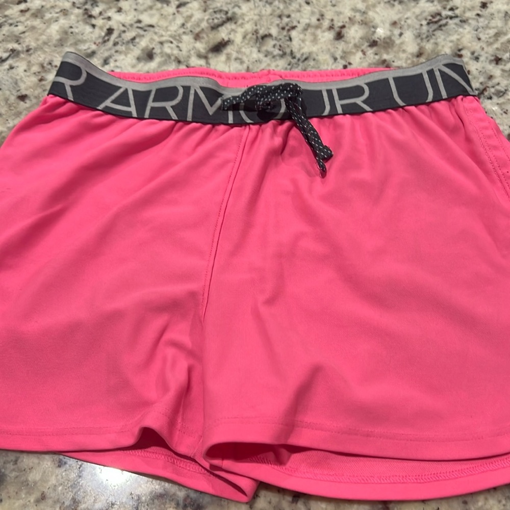 Under armor pink shorts